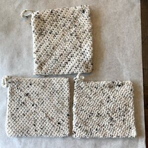 Hand crocheted pot holders. Never used.
